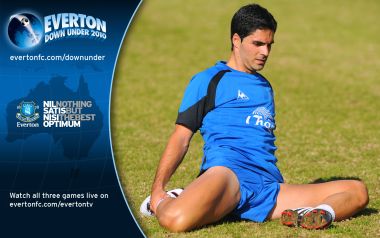Everton Mikel Arteta 2010 Australia Tour Training Poster
