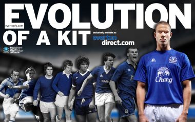 Everton FC Football Jersey Evolution Promotional Poster