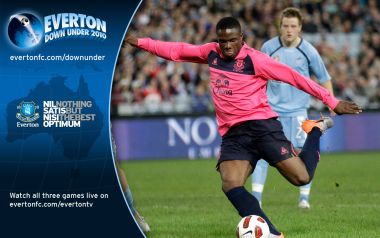 Everton FC 2010 Down Under Football Promotional Poster
