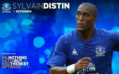 Everton Fc Sylvain Distin Official Promotional Wallpaper
