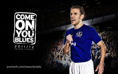 Everton Fc 2011 12 Season Ticket Poster Phil Neville