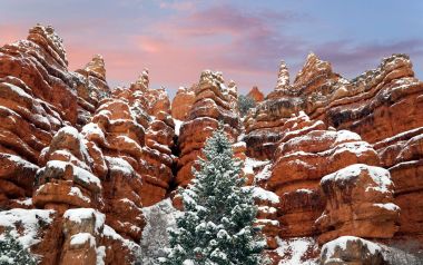 First Snow Red Canyon State Park Utah