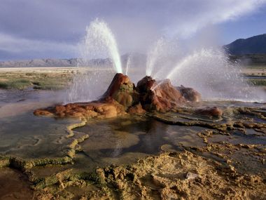 Fly Geyser Black Rock Desert Nevada USA