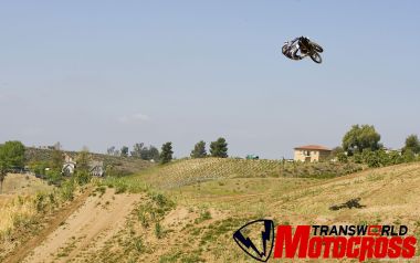 Motocross Rider Airborne Hill Terrain Dynamic Action