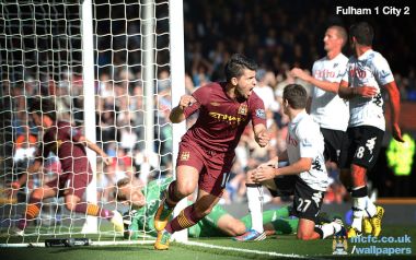 Manchester City 2 1 Fulham Goal Moment Wallpaper