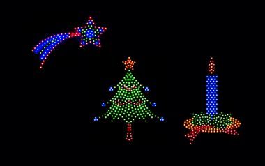 Pixel Art Christmas Tree Meteor Candle