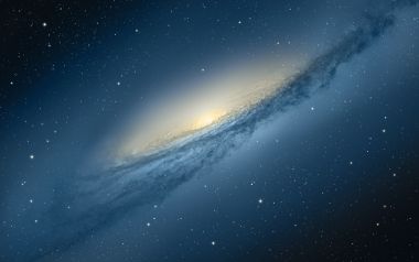 侧视旋涡星系宇宙深空星空景观壁纸