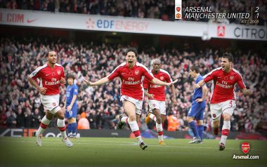 Arsenal 2 1 Manchester United Celebration 2008 Premier League
