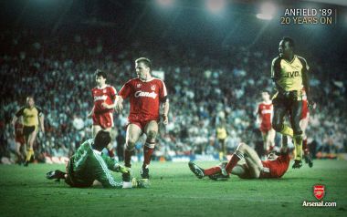 1989 Anfield Stadium Arsenal Vs Liverpool Match Moment