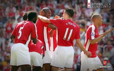 Arsenal 4 1 Stoke City Match Celebration