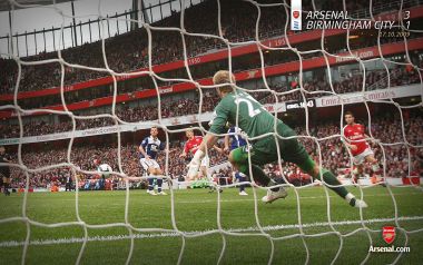 Arsenal Vs Birmingham City Football Match Scene