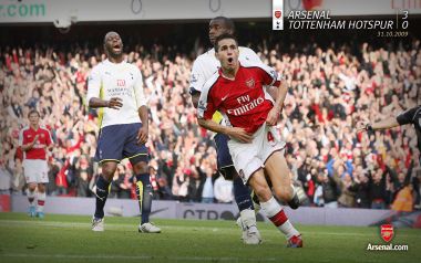 Arsenal 3 0 Tottenham Hotspur Match Moment 31 Oct 2009