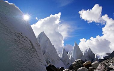 西藏喜马拉雅山脉雪山冰川
