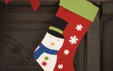 Red Felt Snowman Christmas Stocking