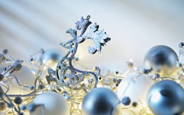 Silver Reindeer Christmas Decorations Macro
