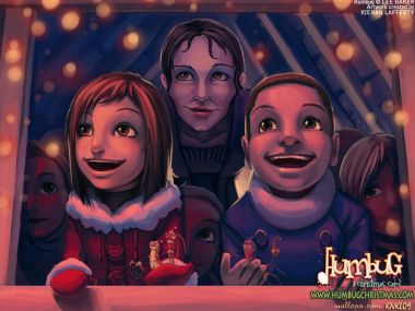 Humbug Christmas Story Children At Attic Window