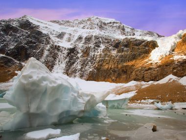 Ice Flow At Angel Glacier Jasper National Park