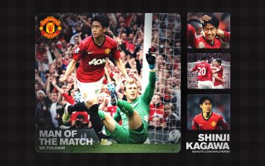 Shinji Kagawa Manchester United Vs Fulham Match Moment Wallpaper