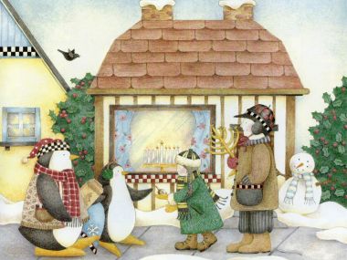 Debbie Mumm Illustration Winter Home Hanukkah Celebration