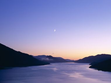 新西兰马尔堡夏洛特女王湾晨昏海湾风光
