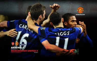 2012 Premier League Arsenal 1 Manchester United 2 Players Celebration