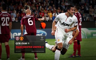 曼联2-1战胜CFR Cluj的欧冠比赛瞬间