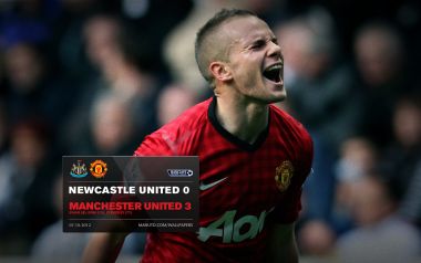 Manchester United Player Celebrating 2012 Newcastle United 0 3 Manchester United Match Moment