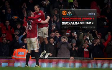 Manchester United 4 3 Newcastle United Match Celebration