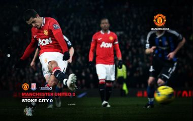 2012年英超曼联2-0斯托克城经典赛事纪念海报