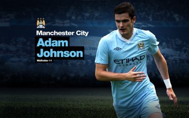 Manchester City Adam Johnson Football Player Poster Wallpaper