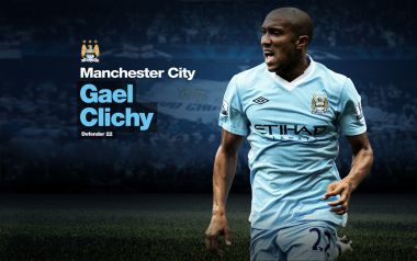 Manchester City Gael Clichy Official Promotional Wallpaper