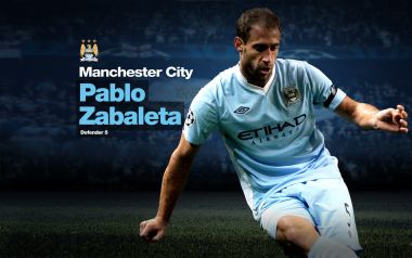 Pablo Zabaleta Manchester City Official Sports Poster