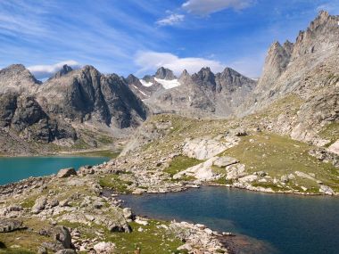 美国怀俄明州布里杰荒野 Mistake湖与Titcomb湖高山风光