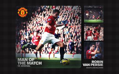 Manchester United Robin Van Persie Vs Arsenal Match Wallpaper