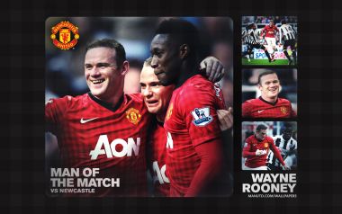 Wayne Rooney Man Of The Match Vs Newcastle United Wallpaper
