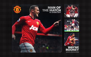 Wayne Rooney Man Of The Match Vs Stoke City Manchester United Wallpaper