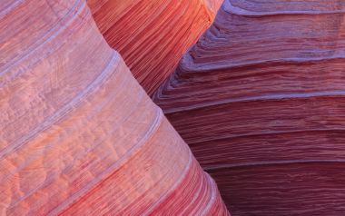 Arizona Wave Canyon Layered Colorful Sandstone Texture Closeup