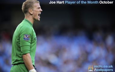 Joe Hart Manchester City Player Of The Month October Wallpaper