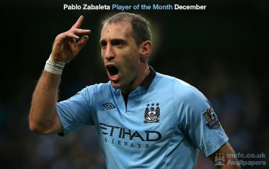 Pablo Zabaleta Manchester City Player Of The Month
