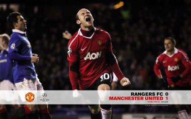Rangers Fc 0 Manchester United 1 Rooney Goal 2010 Champions League