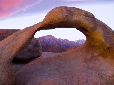 Rock Arch Alabama Hills California Sunrise Landscape