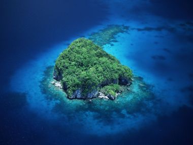 帕劳洛克群岛热带海岛航拍