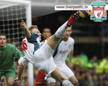 Liverpool FC Player Bicycle Kick Football Match Moment