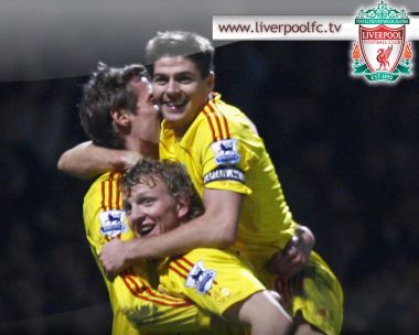 Liverpool FC Steven Gerrard Teammates Goal Celebration Moment