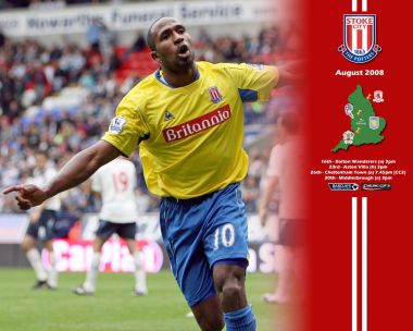 Stoke City 2008 August Premier League Match Poster