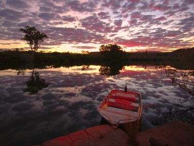 澳大利亚金伯利地区钱伯伦河夕阳美景