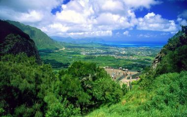 Pali Lookout Oahu Hawaii Panoramic View