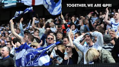 QPR Fans Cheering At Stadium