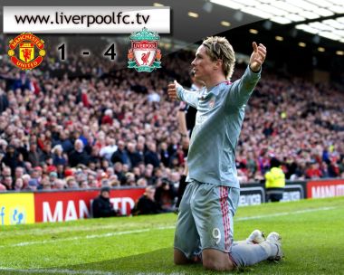 Fernando Torres Celebration Liverpool 4 1 Win Over Man United