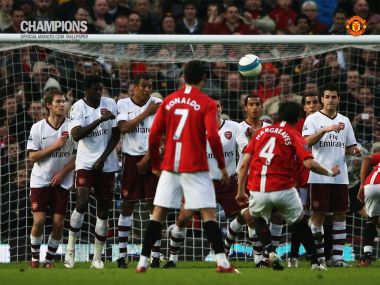 Manchester United Cr7 Vs Arsenal Classic Free Kick Match Scene